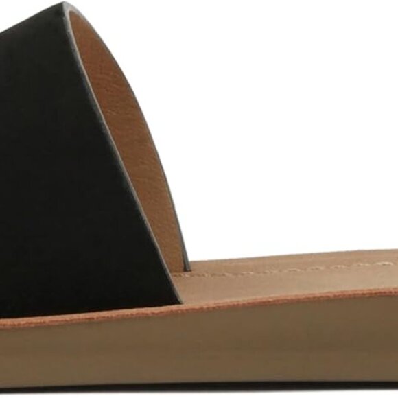 Shoes - Women Flip Flops Faux Leather Casual Slip On Sandals Beach Peep Toe Size 8.5